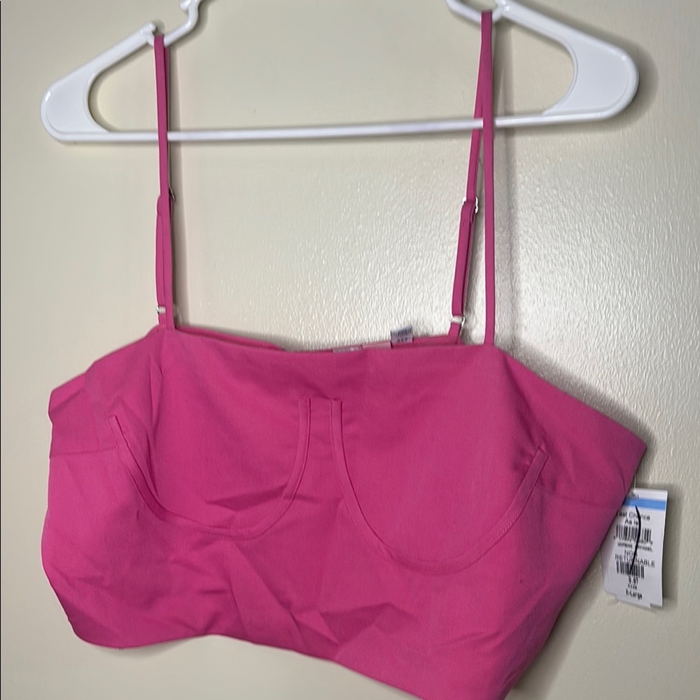 Pink Seamless Bra with Adjustable Straps